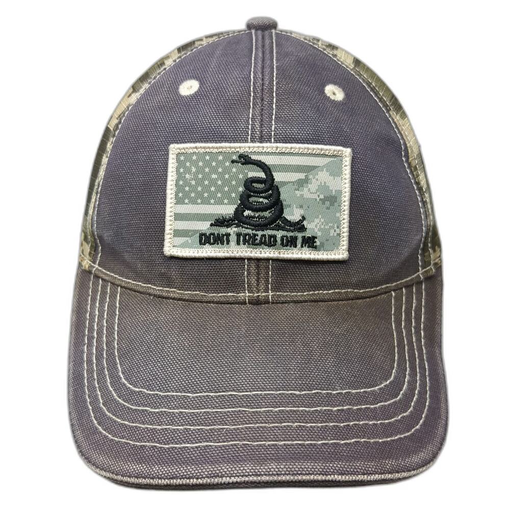 Buck Wear Trucker Hat Gray One Size Gadsden Flag Dont Tread On Me Camo